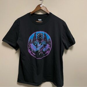 Disney Marvel Black Panther Black & Purple T-Shirt Men’s Large
